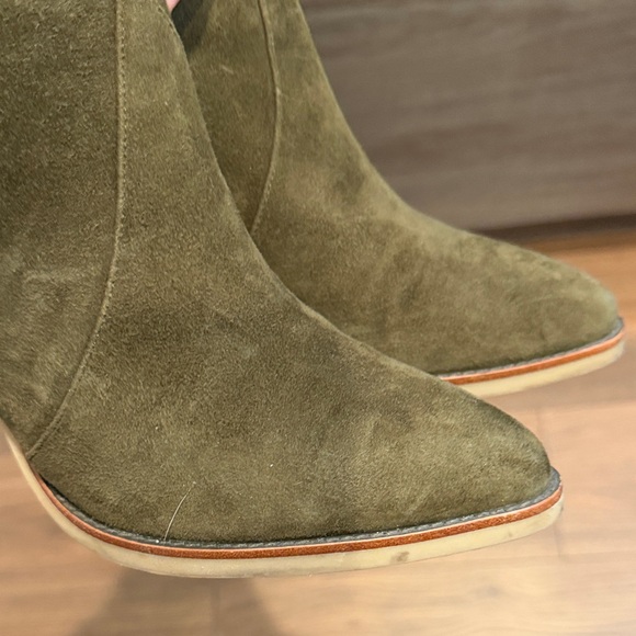 Lolacruz Suede Elegant Olive Green Ankle Booties 40 - Picture 8 of 10